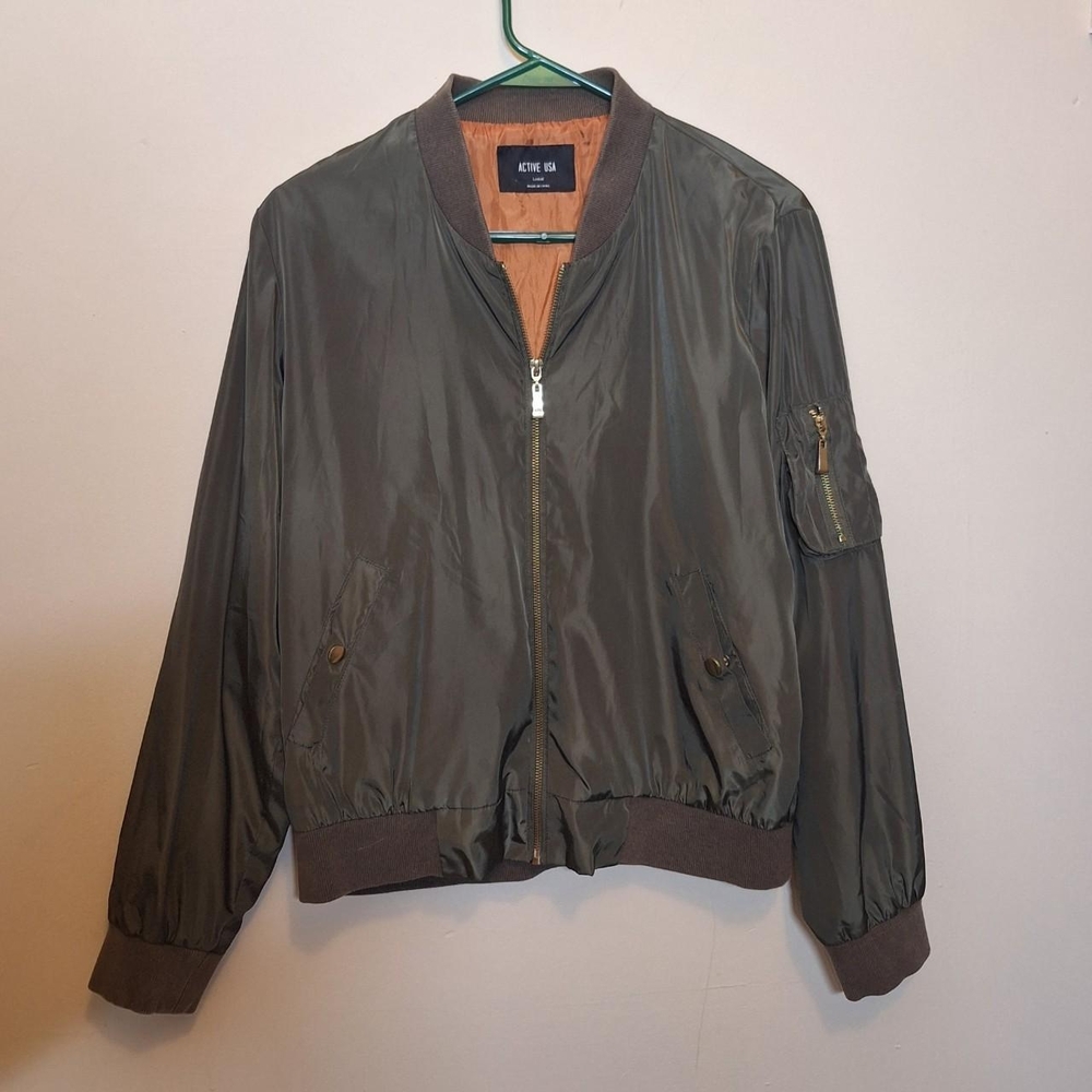 Olive Green Bomber Jacket